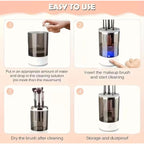 Electric makeup brush cleaner by Republic Mercantile, USB-powered device with multiple brushes for easy cleaning and maintenance.