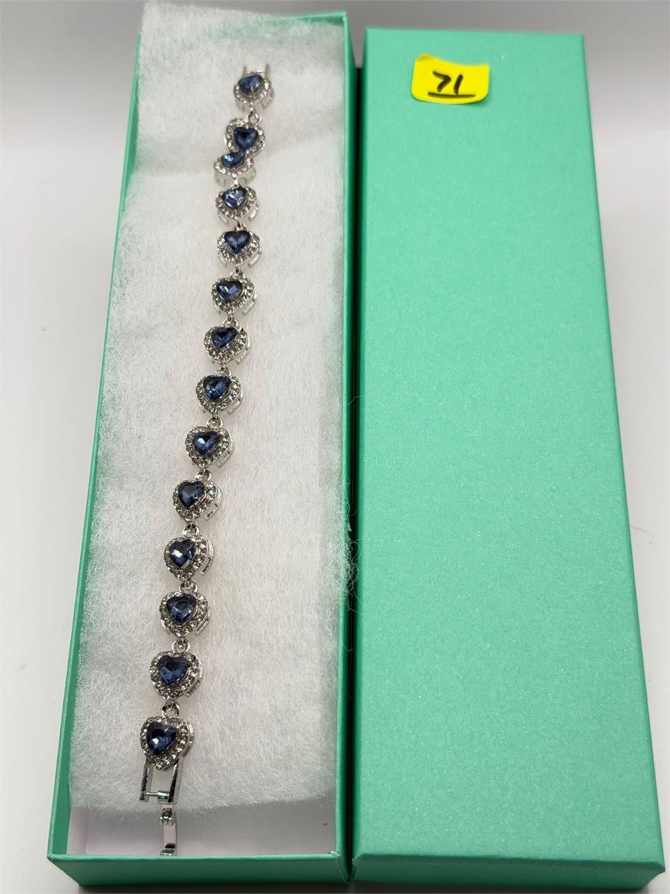 Blue Tanzanite gemstone women's bracelet featuring elegant design, crafted by Republic Mercantile with polished blue stones and silver accents.
