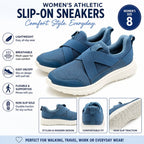 Women's Athletic Slip-On Sneakers Size: 8