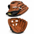 11.5 inch pig leather baseball glove by Republic Mercantile, showing detailed stitching and flexible fit for baseball players.