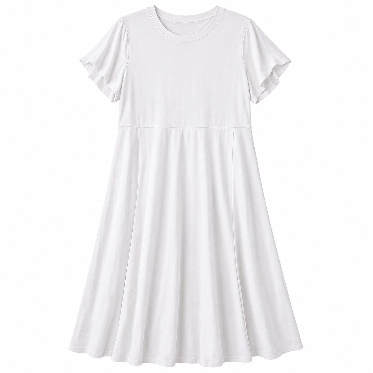 Jesdani women's white flutter sleeve maxi dress in 2XL, featuring flowing fabric and elegant design for a stylish look.