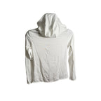 TRYSIL Women's white fleece jacket athletic hoodie, size XS, showing a cozy, soft fleece material with a hood and full front zipper.