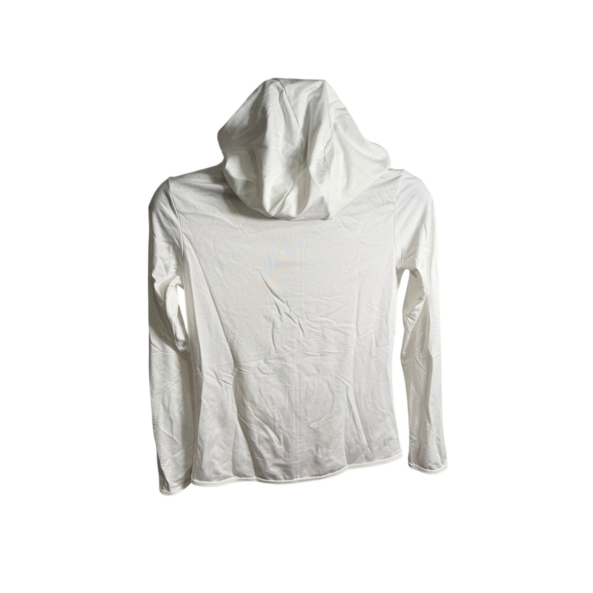 TRYSIL Women's white fleece jacket athletic hoodie, size XS, showing a cozy, soft fleece material with a hood and full front zipper.