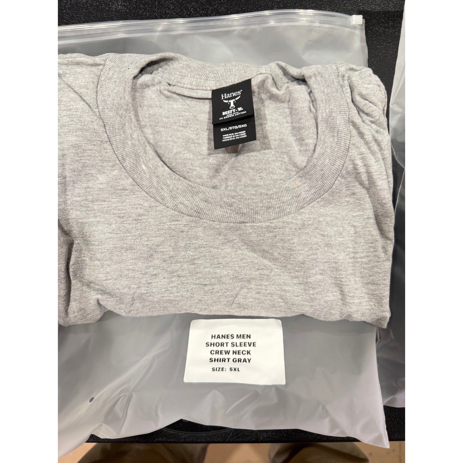 Hanes Beefy-T Gray Heavyweight T-Shirt Size 5-XL