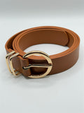 NEW Women's Brown Leather Belt 30" to 38" - L-XL