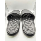 Black Busy Lion Reality Summer Adventures Slides in size 9.5-10, featuring a playful lion design and comfortable slip-on style.