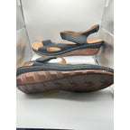FME black full-strap comfort sandals for women in size 12, featuring padded straps and casual summer style.