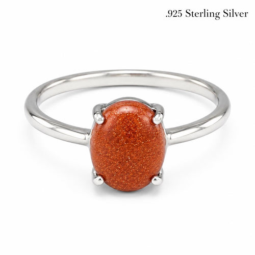 Sterling silver Carnelian gemstone ring size 9 by Republic Mercantile, featuring a vibrant orange-red oval cabochon gemstone.