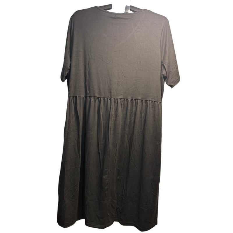 Wellsize Bobeau Black V-Neck Midi Dress 2XL
