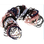Set of 40 Bathveve elastic hair ties for women and girls, featuring firm hold and stretchy, comfortable design.