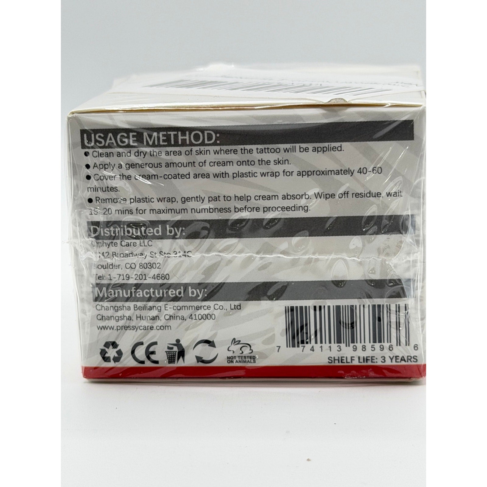 Tattoo Numbing Cream Maximum Strength Pain Relief 60g 2.1oz