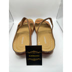Women's brown comfort sandals by Xuemjiao, size 6.5 US (Euro 37), featuring cushioned straps and a supportive sole.