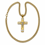 Gold plated stainless steel 24-inch link chain necklace with pendant from Republic Mercantile, featuring a sleek and stylish design.