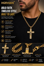Gold plated stainless steel 24-inch link chain necklace with pendant, by Republic Mercantile, featuring a sleek, polished design.