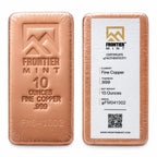 One 10 oz .999 Fine Copper Collectible Art Bar from Frontier Mint