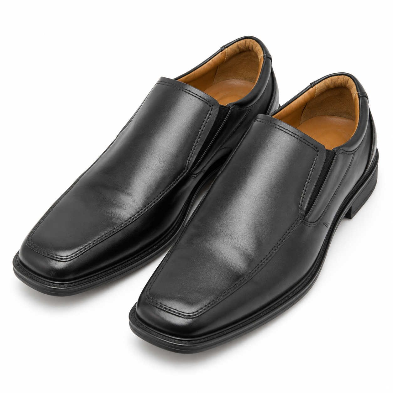 George Men's Dominic Loafer Dress shoe in size 7.5, featuring classic black leather with a sleek, polished finish.