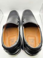 George men's Dominic loafer dress shoes in size 7.5, featuring classic design and slip-on style, shown in black leather.
