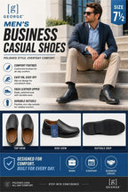 George Men's Dominic Loafer Dress Shoe in size 7.5, featuring classic leather design and slip-on style for formal occasions.