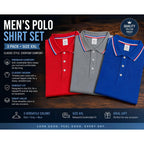 NEW Set of 3 Men's Polo Shirts - Size XXL