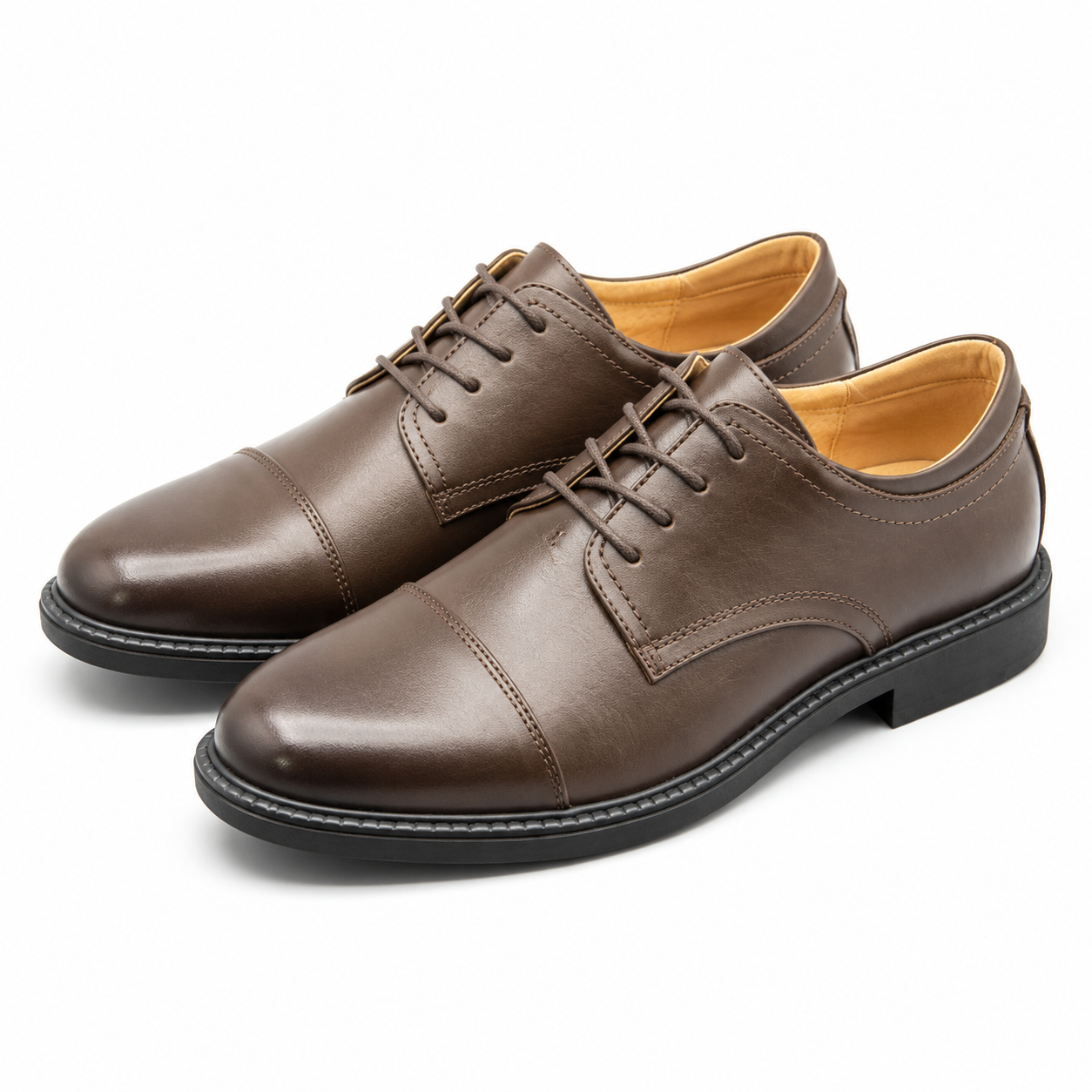 Bruno Marc men's Oxford dress shoes in size 8, featuring polished leather uppers and classic lace-up design.