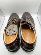Bruno Marc men's oxford dress shoes in size 8, featuring classic black leather with polished finish and lace-up design.