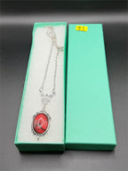 Boho style oversized gemstone pendant necklace with colorful stones and silver chain, by Republic Mercantile.