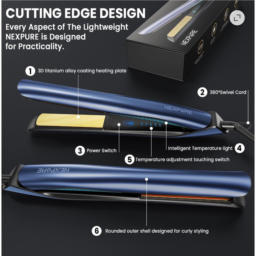 NEW Nexpure Pro 1" Hair Straightener & Curler