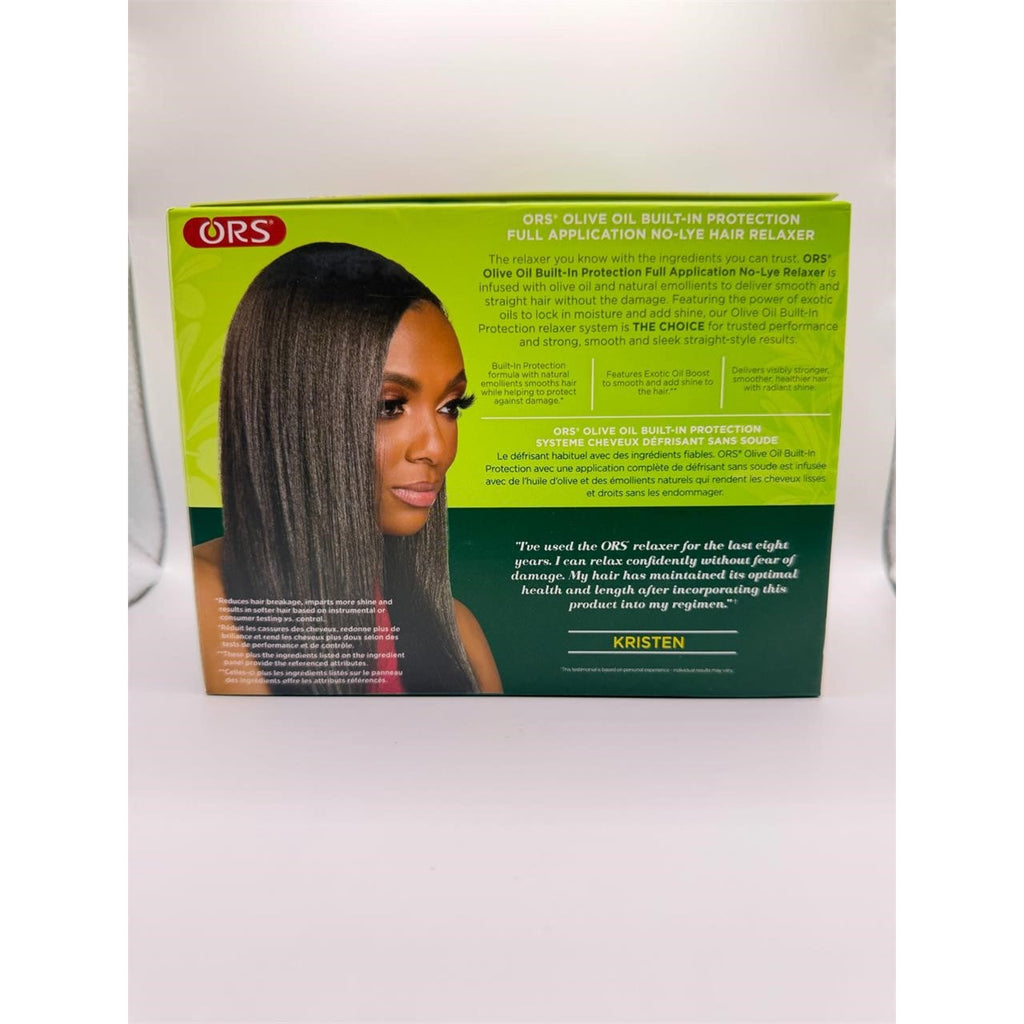 Extra strength olive oil hair relaxer by Republic Mercantile, showcasing a jar of nourishing hair treatment.