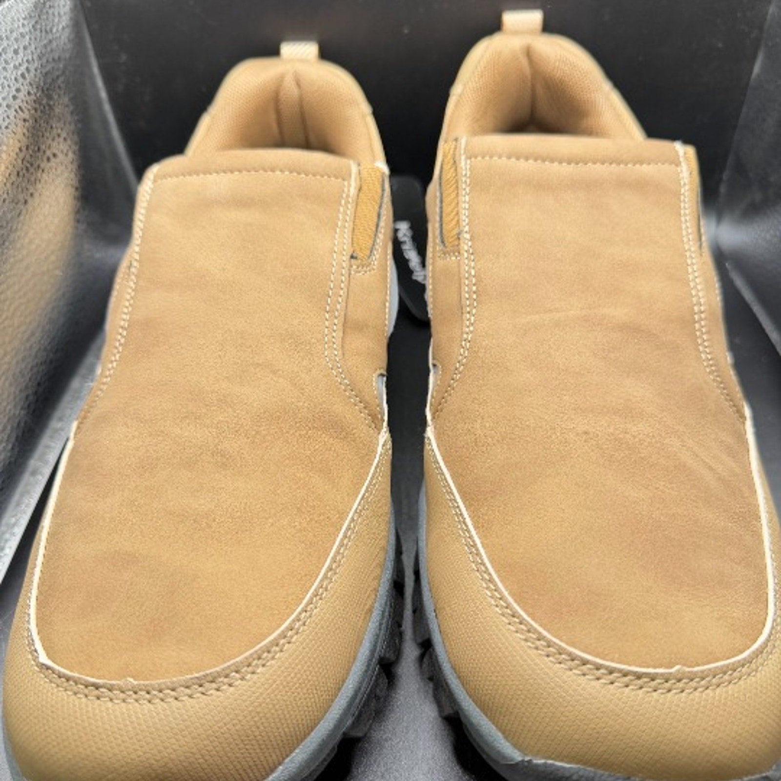 Kricely Men's Slip-On Loafers Size 10 Tan Casual Walking Shoes NEW FREE Shipping