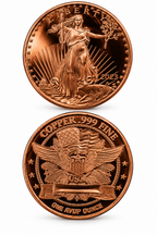 1 AVDP oz .999 Fine Copper Collectible Coins St Gaudens Design