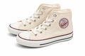 White Warrior Classic high top canvas shoes for ladies, size 6.5, featuring a stylish and casual design.