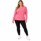 BASSDASH women's UPF 50+ UV protection long sleeve T-shirt in size 3XL, light-colored fabric with a relaxed fit.