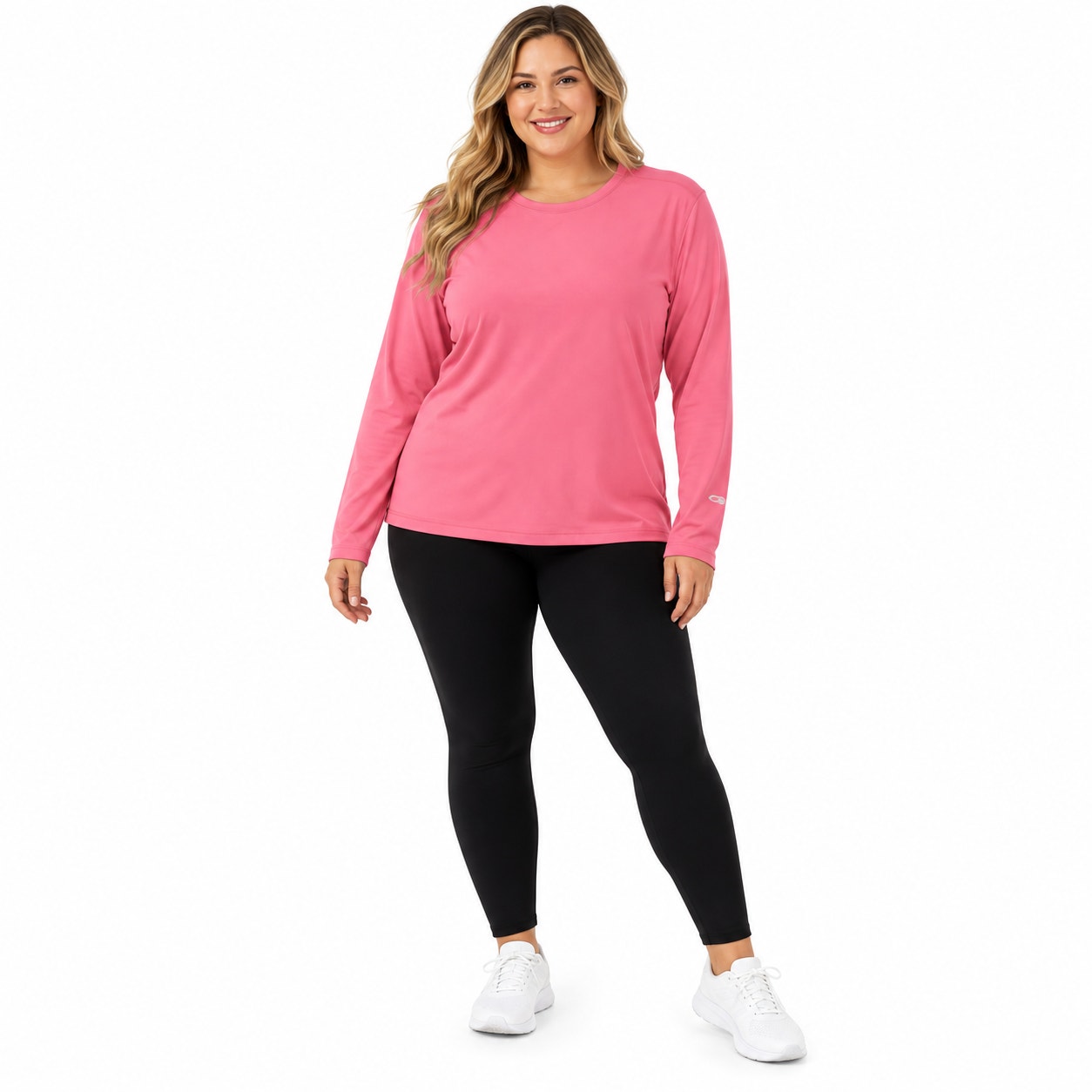 BASSDASH women's UPF 50+ UV protection long sleeve T-shirt in size 3XL, light-colored fabric with a relaxed fit.