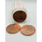 20 AVDP oz .999 fine copper collectible coins in tube featuring Walking Liberty design by Republic Mercantile