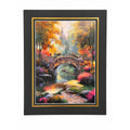 Forest Bridge art print on canvas in 12x16 inches with 16x20 mat, featuring detailed nature scene by Republic Mercantile.