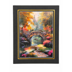 Forest Bridge art print on canvas in 12x16 inches with 16x20 mat, featuring detailed nature scene by Republic Mercantile.