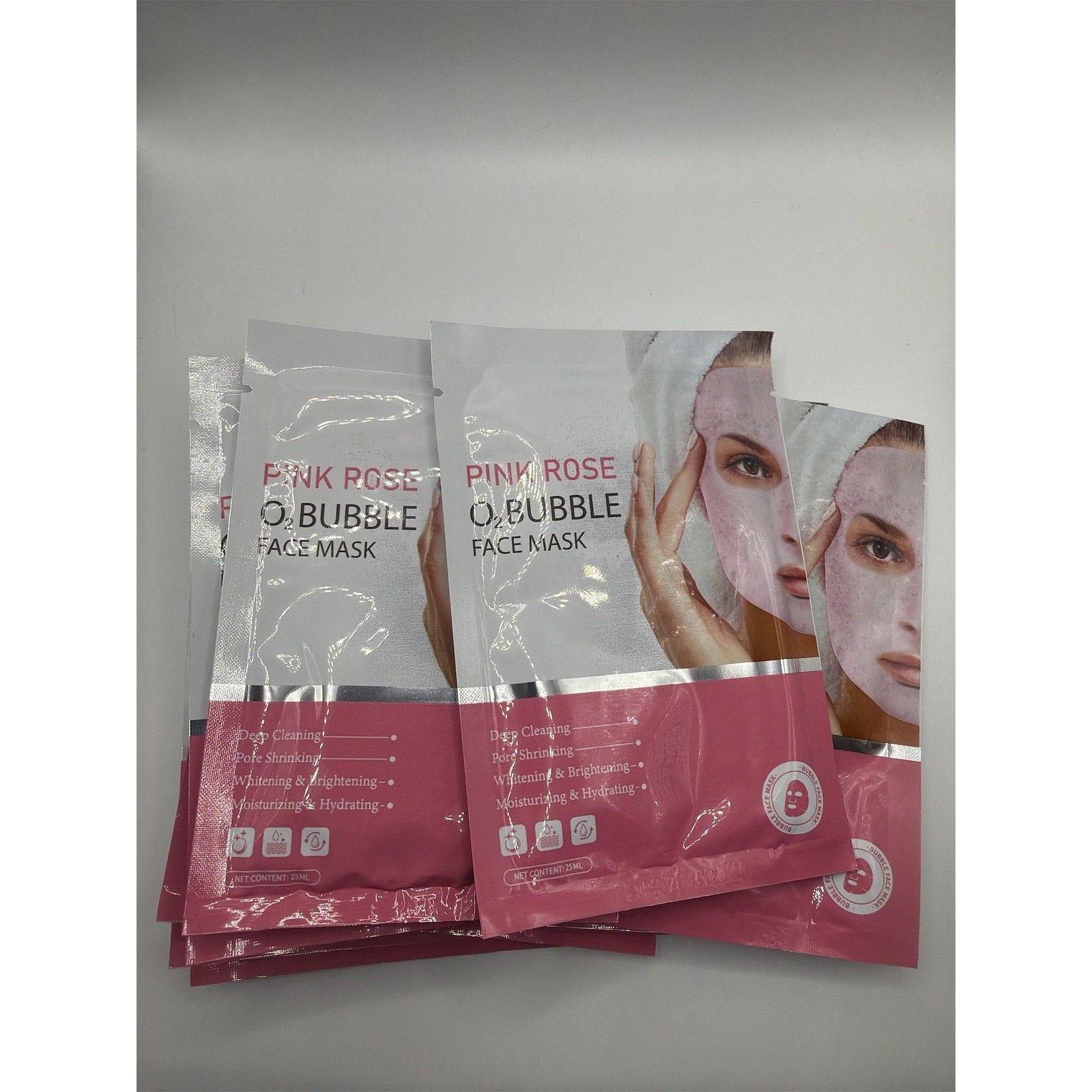 Mooyam Pink Rose O2 Bubble Face Masks (10 pack)