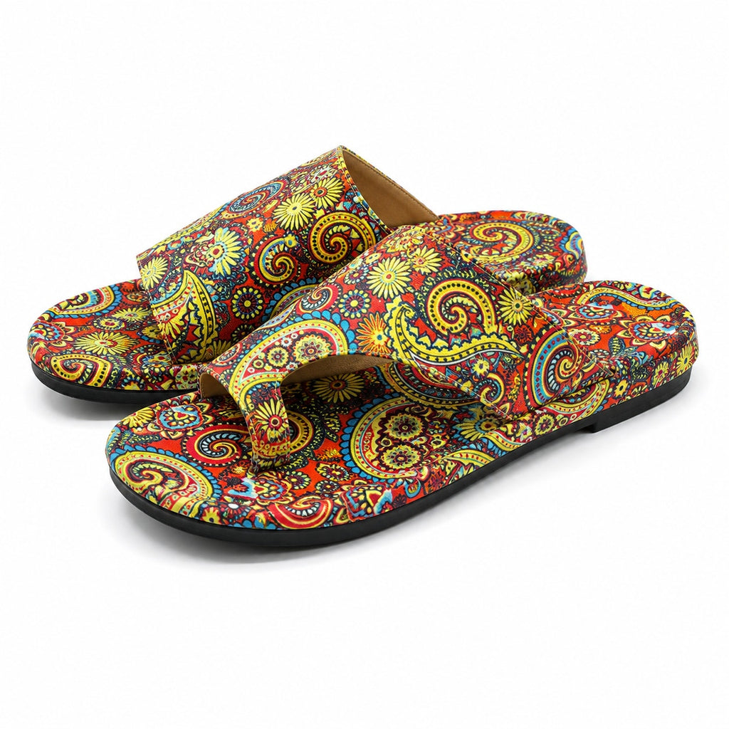 Women's Boho Flora Toe Sandals by Republic Mercantile, slip-on style with floral design, size 11 US, Euro 42.