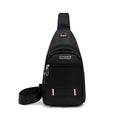 Black Jingpin Daily Single Strap Crossbody Backpack for unisex use, showing the sleek strap and compact design.