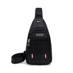 Black Jingpin Daily Single Strap Crossbody Backpack for unisex use, showing the sleek strap and compact design.