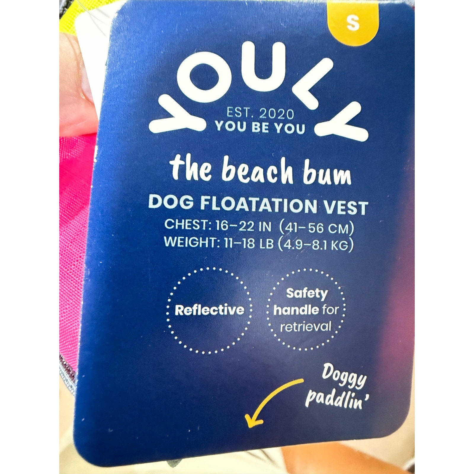 Youly Dog Flotation Vest Size: S