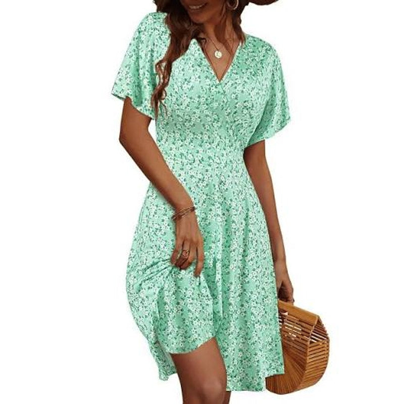 50-piece wholesale box of new women's dresses from Republic Mercantile, featuring an assortment of stylish dresses in various designs.