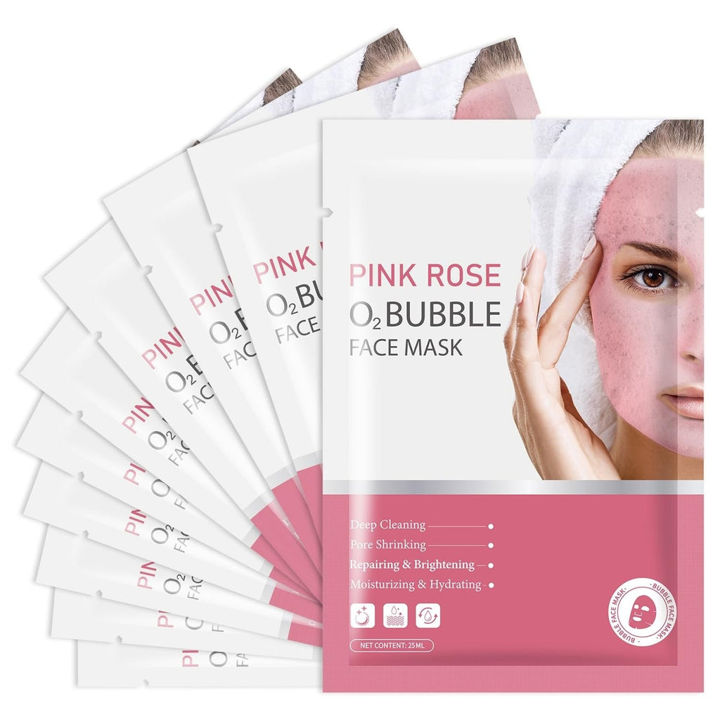 Mooyam Pink Rose O2 Bubble Face Masks (10 pack)