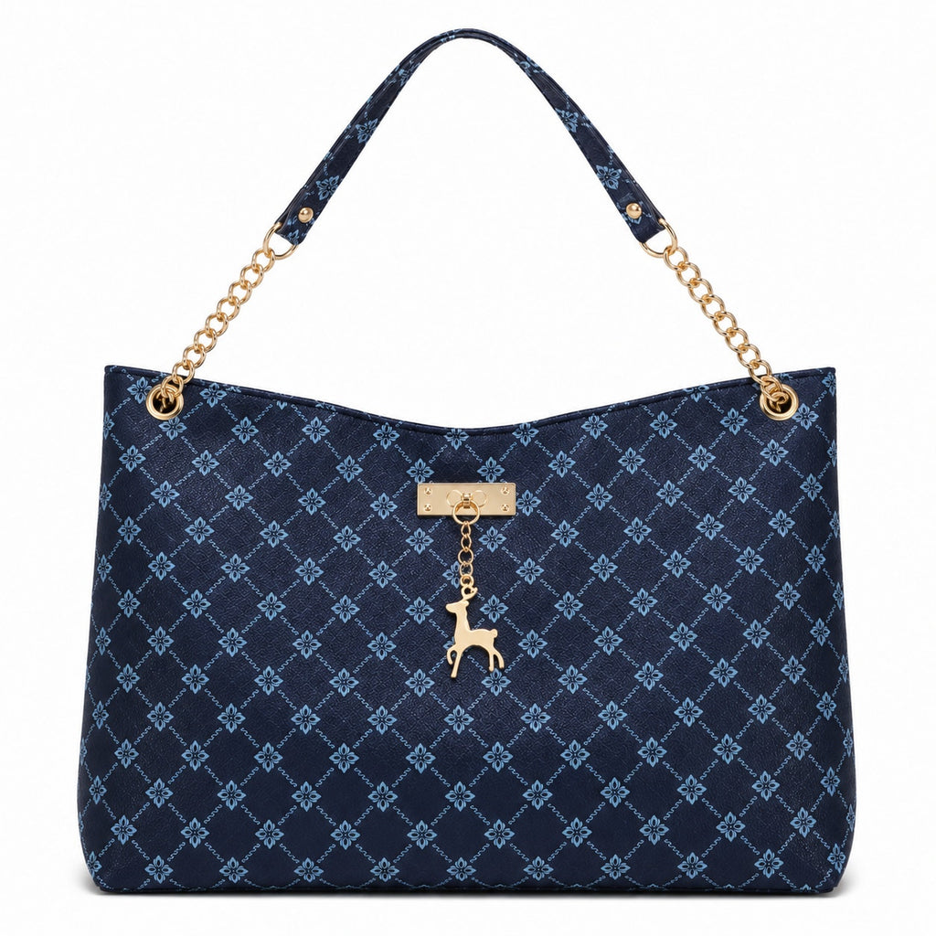 Blue Sandglass Women's Casual Shoulder Tote Bag with spacious interior and stylish design for everyday use.