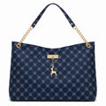 Blue Sandglass Women's Casual Shoulder Tote Bag with spacious interior and stylish design for everyday use.