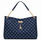 Blue Sandglass Women's Casual Shoulder Tote Bag with spacious interior and stylish design for everyday use.