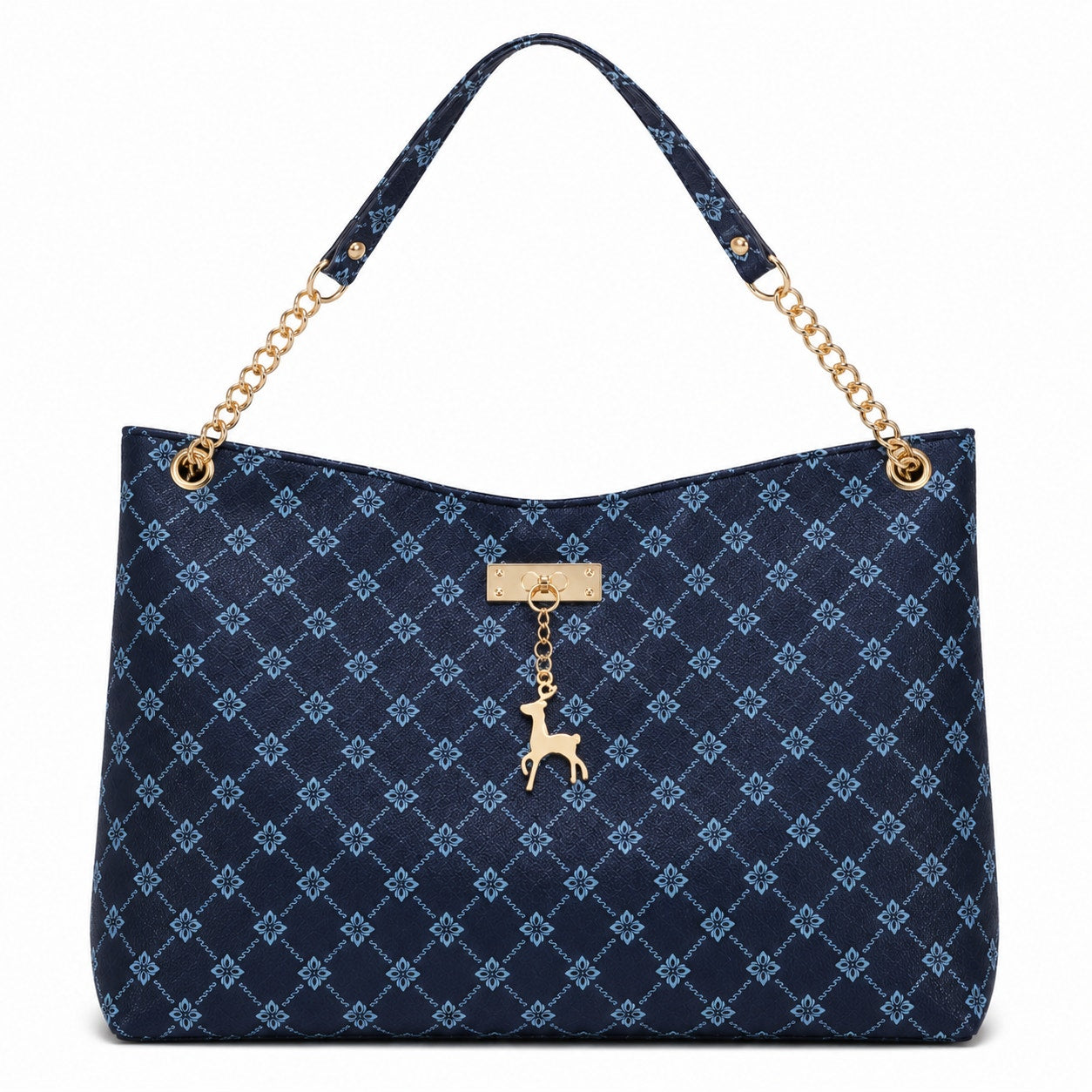 Blue Sandglass Women's Casual Shoulder Tote Bag with spacious interior and stylish design for everyday use.
