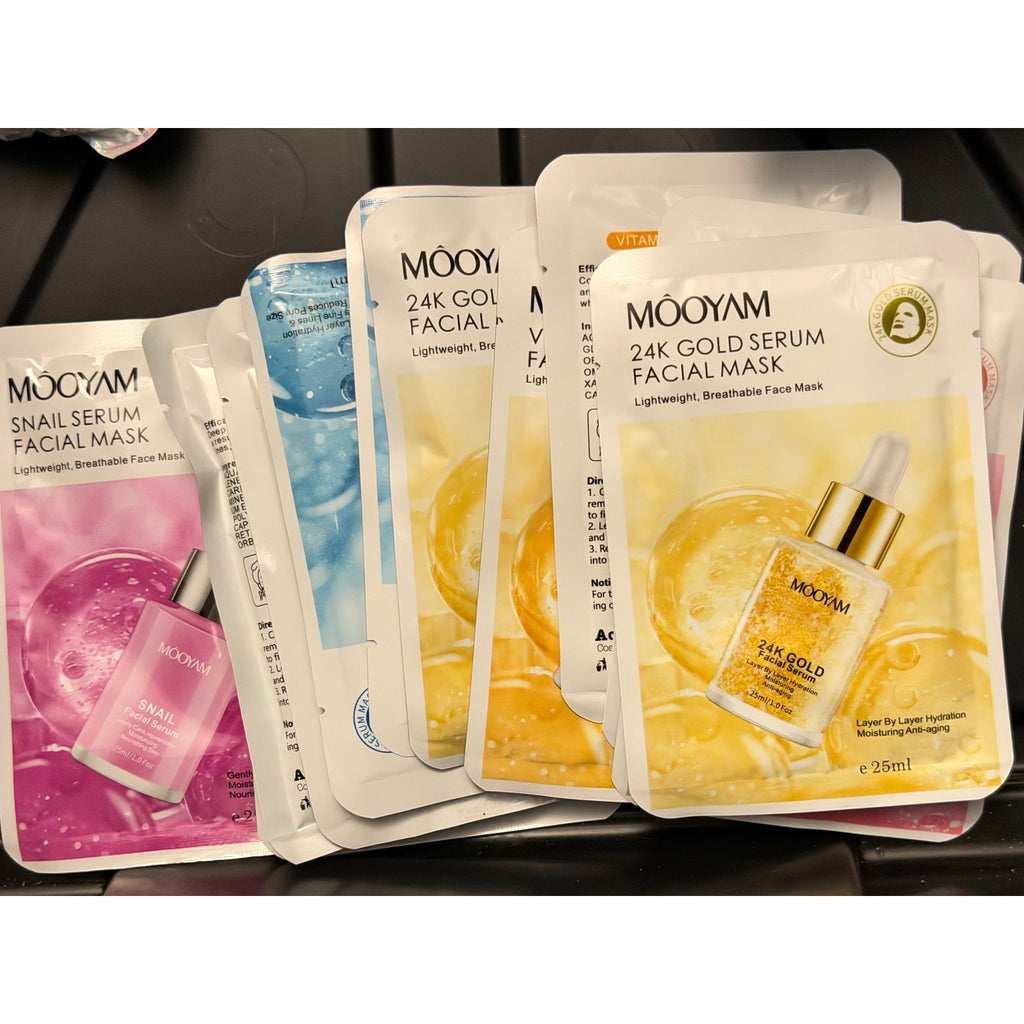 Mooyam 6 Variety 12 Pack Korean Face Masks