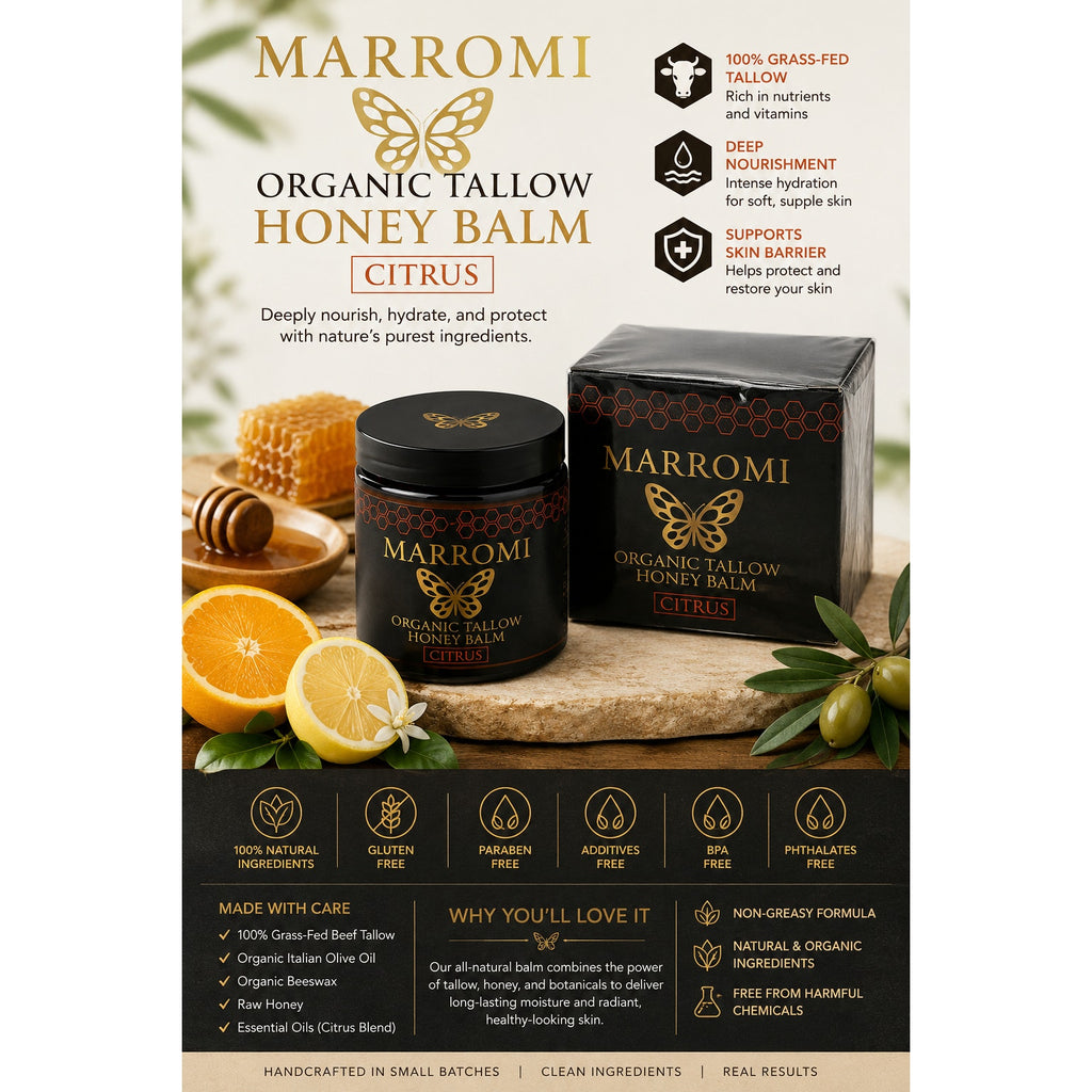 Marromi Organic Tallow Honey Balm Citrus