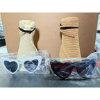 2 Beach Hats & 2 Sunglasses Pack
